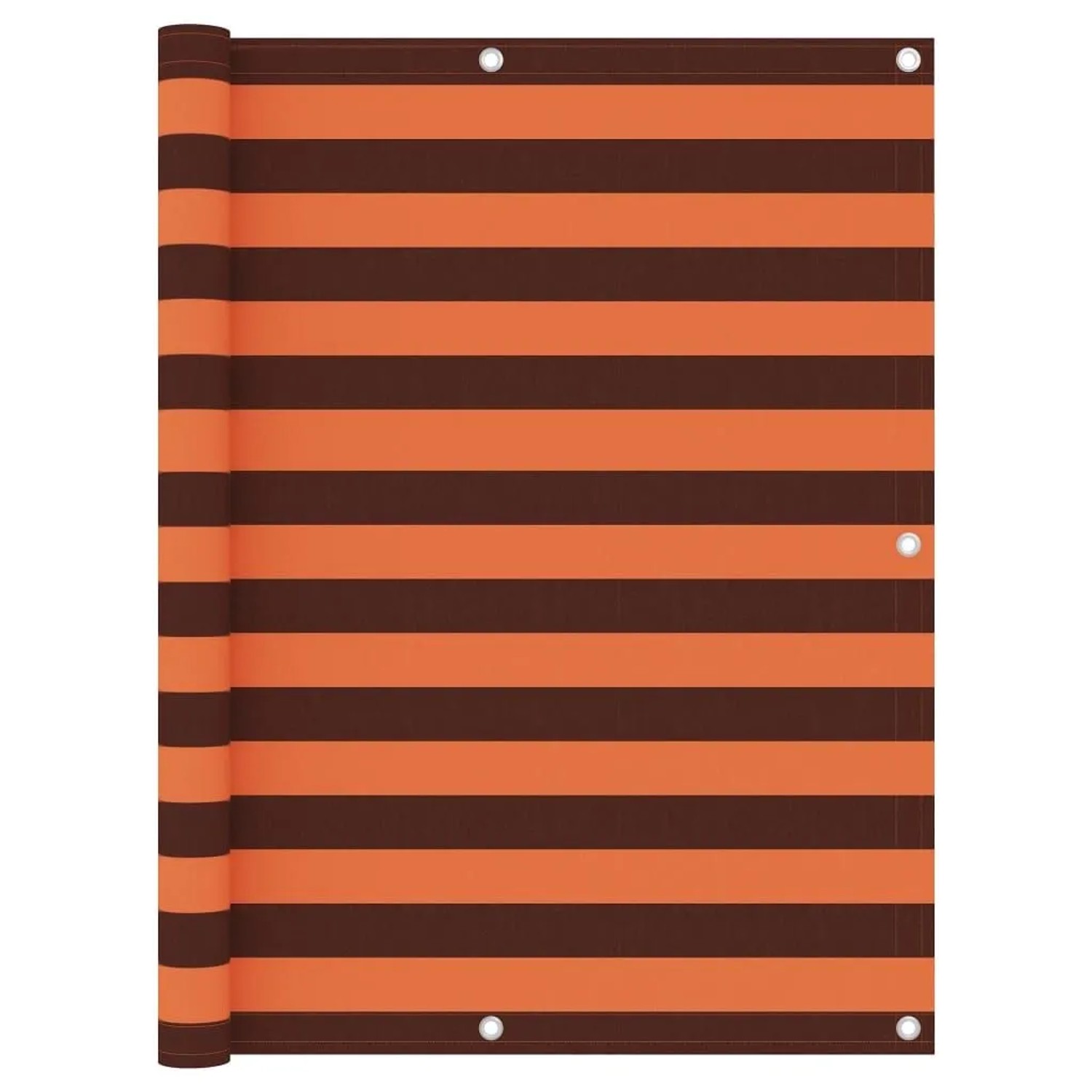 vidaXL Balkon-Sichtschutz Orange und Braun 120x400 cm Oxford-Gewebe 134933