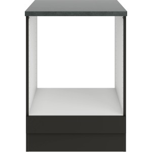 OPTIFIT Madrid420 Herdumbau, 60 cm, Anthrazit Matt, mit Arbeitsplatte. Küchenschrank für Backofen.