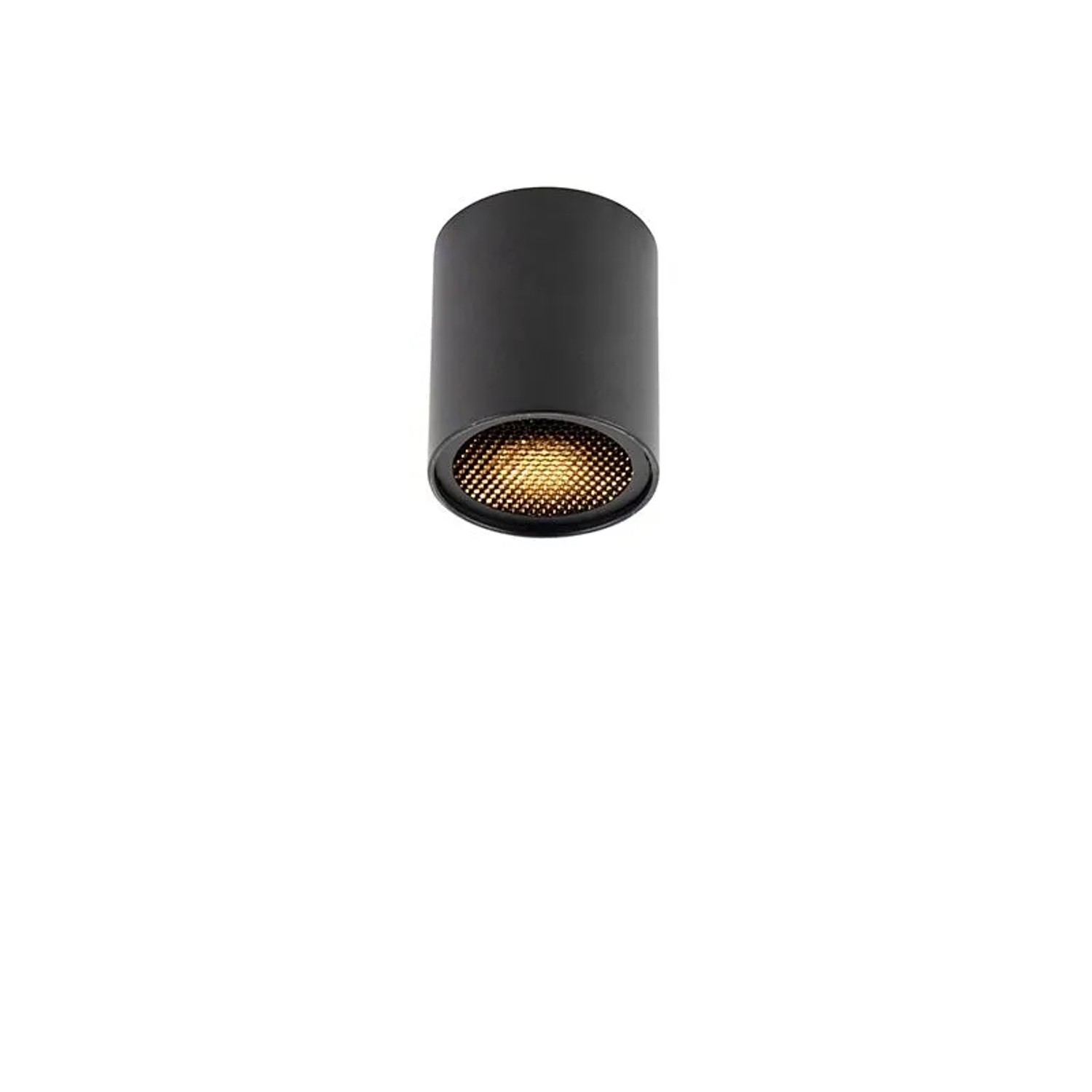 QAZQA Design-Aufbaustrahler Schwarz GU10 50mm Tubo Honey