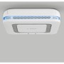 Weißer Bosch Smart Home Rauchmelder Twinguard mit Luftgütesensor an der Decke.