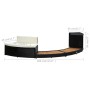 vidaXL Whirlpool-Umrandung Schwarz Poly Rattan & Massivholz Akazie 310092_10