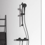 Ideal Standard Brausethermostat Ceratherm T25 Aufputz in Silk Black, Teil einer Duscharmatur.