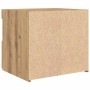 vidaXL Nachtschrank (2 Stk.) in Eiche Handwerklich, 50x40x45 cm. Nachttisch mit Regal und Stauraum.
