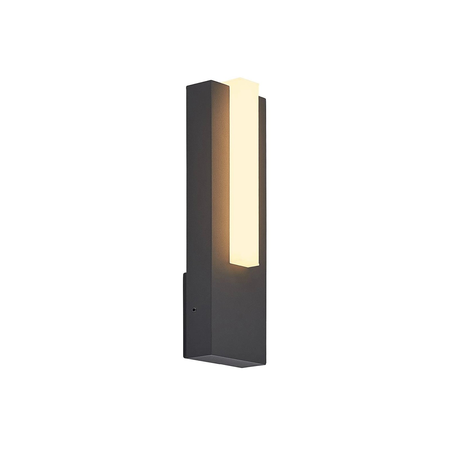 Lucande LED Wandleuchte Außen Virgalia 9619217 Modern in Schwarz aus Aluminium 1-flammig