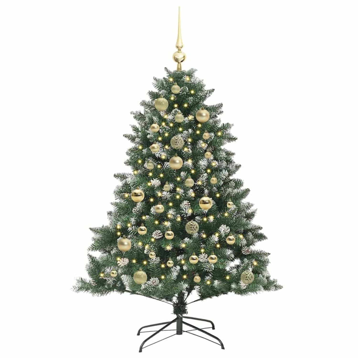 vidaXL Künstlicher Weihnachtsbaum mit 150 LEDs Grün 85 x 85 x 120 cm 3395213