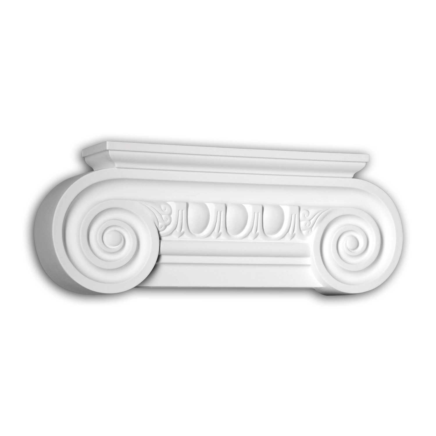 PROFHOME 451201 Pilaster Kapitell Fassaden Element Pilaster Außenstuck, 30,6 cm x 6,7 cm x 11,6 cm Weiß