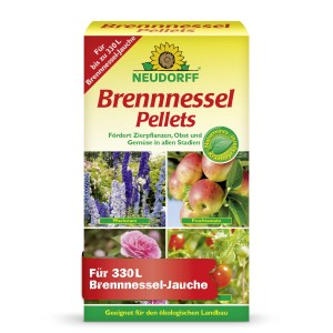 Neudorff Brennnessel Pellets 500g Packung zur Pflanzenstärkung für gesundes Wachstum.