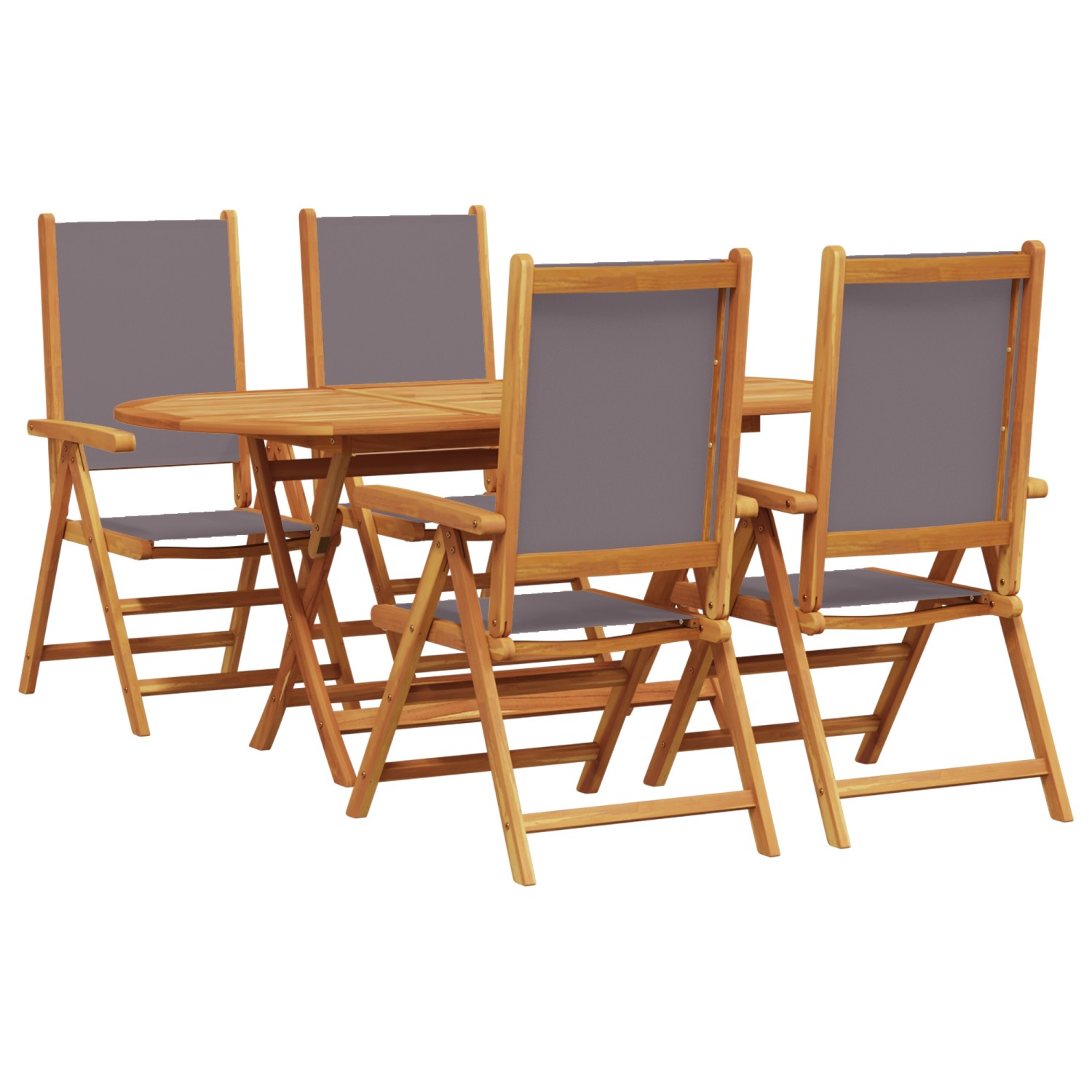 vidaXL 5-Teiliges Garten Essset Anthrazit Massivholz Akazie 3375744 günstig online kaufen