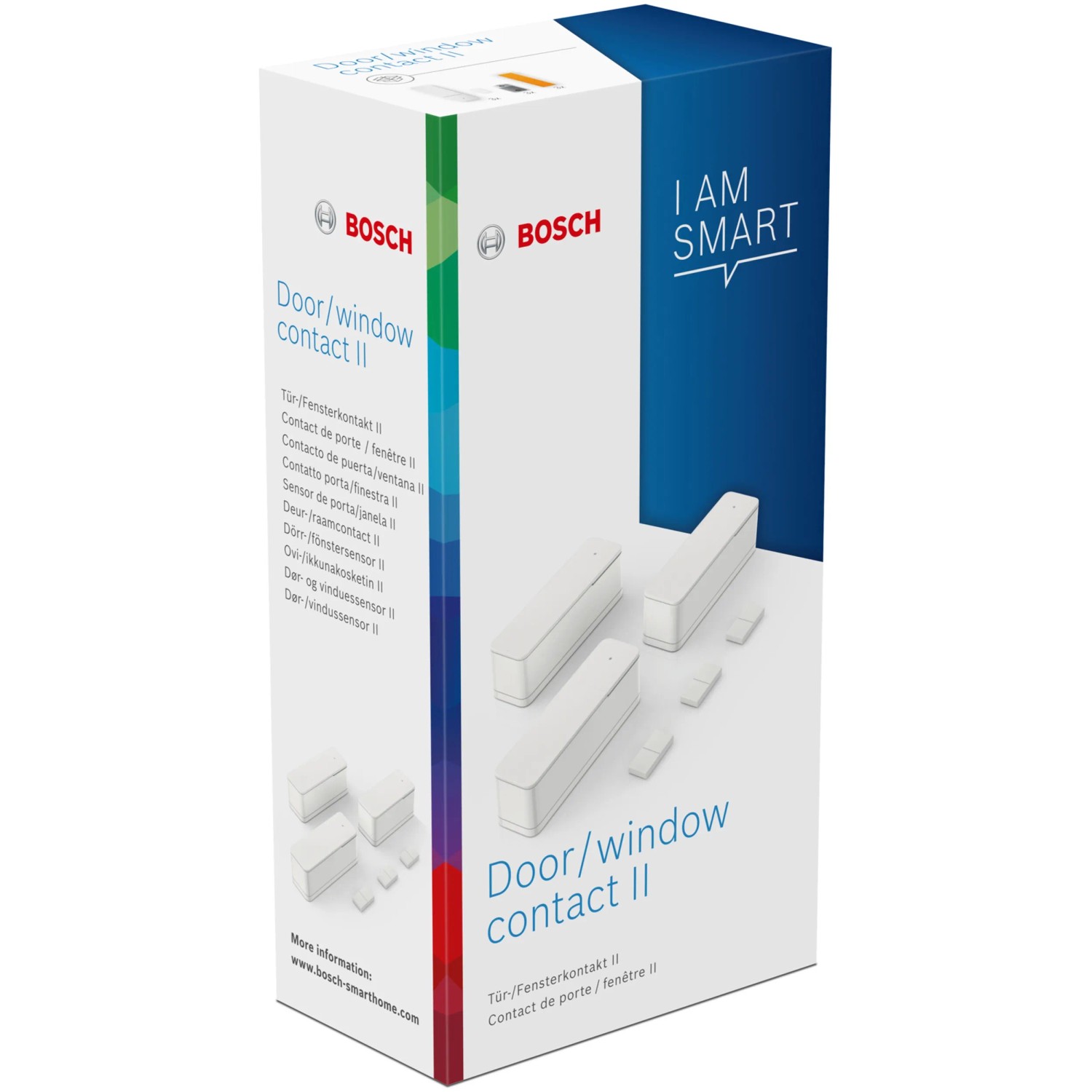 Bosch Smart Home Fenster-/Türsensor II, 3er-Set in Weiß, zur Hausautomation.