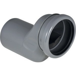 Geberit Monolith WC-Anschlussstutzen, etagiert, 5 cm, aus grauem Kunststoff.