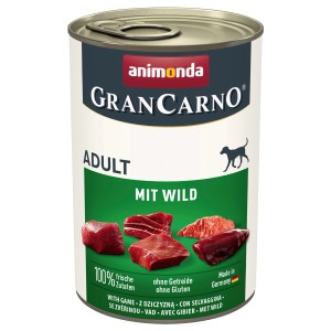 Gran Carno Adult Hundenassfutter mit Wild, 400g Dose.
