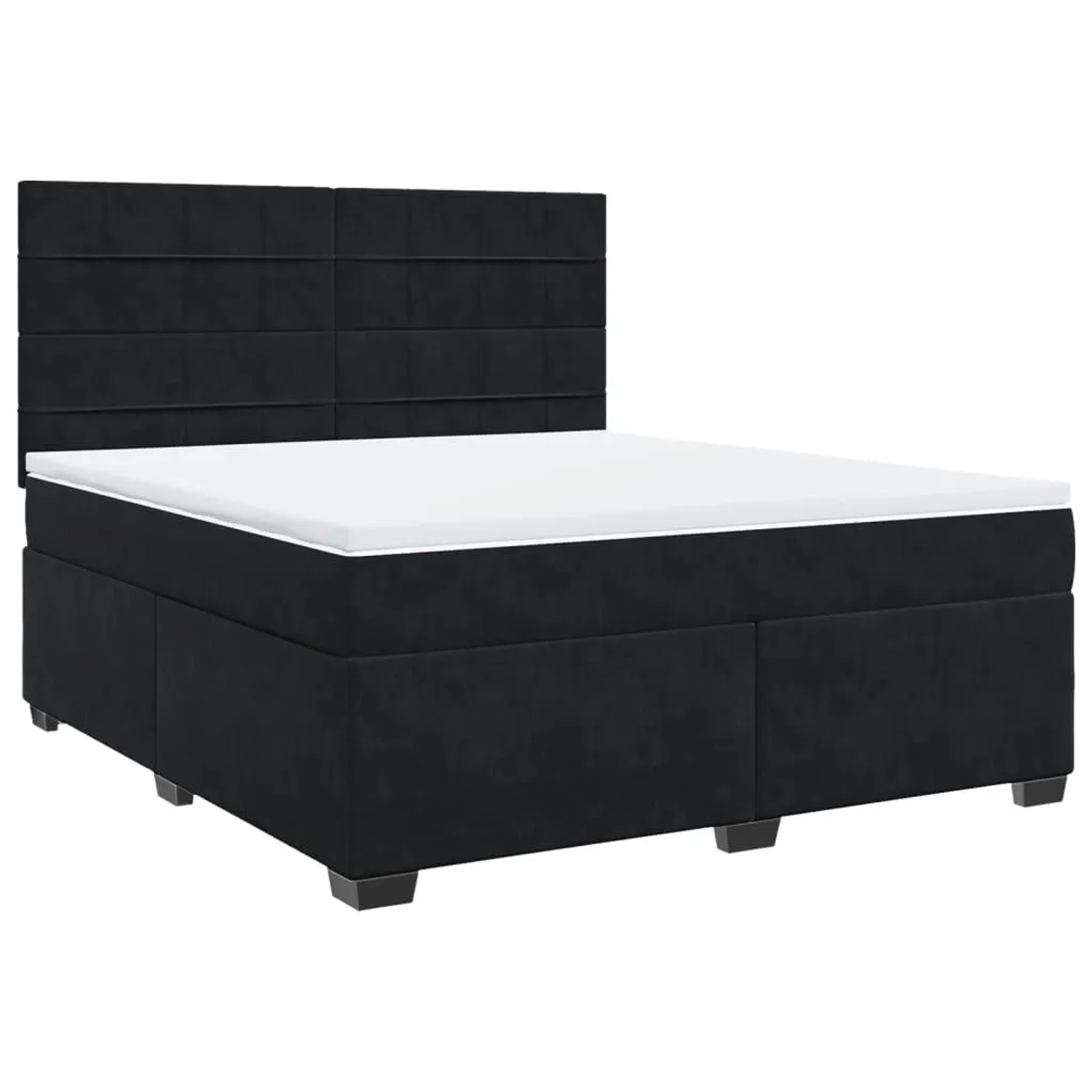 vidaXL Boxspringbett mit Matratze Schwarz 180x200 cm Samt 3293280 günstig online kaufen