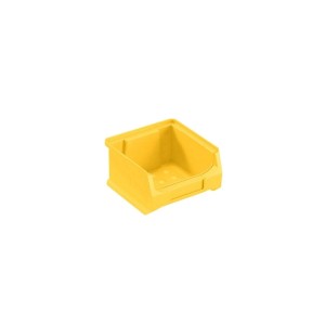 Gelbe PROREGAL Sichtlagerbox, 10x Sparset, 6x10x10 cm, 0,4 Liter, für Aufbewahrungssysteme.