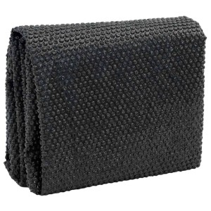 Schwarze vidaXL Poolabdeckung 549x274 cm aus PE mit Luftpolsterfolie.
