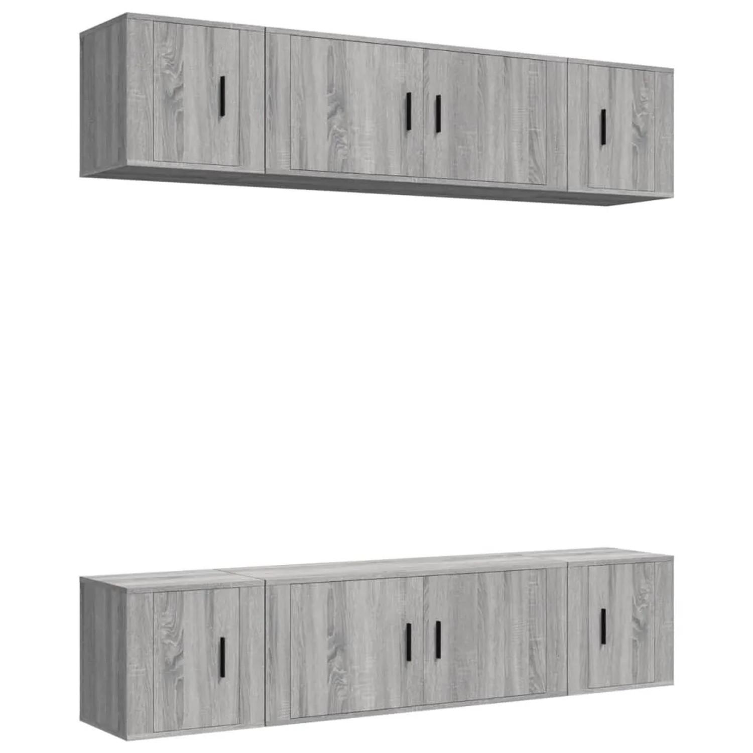 vidaXL 6-Tlg TV-Schrank-Set Grau Sonoma Holzwerkstoff 3188660