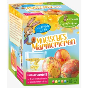 Heitmann Eierfarben Magisches Marmorieren Set für bunte Ostereier mit Marmoreffekt.