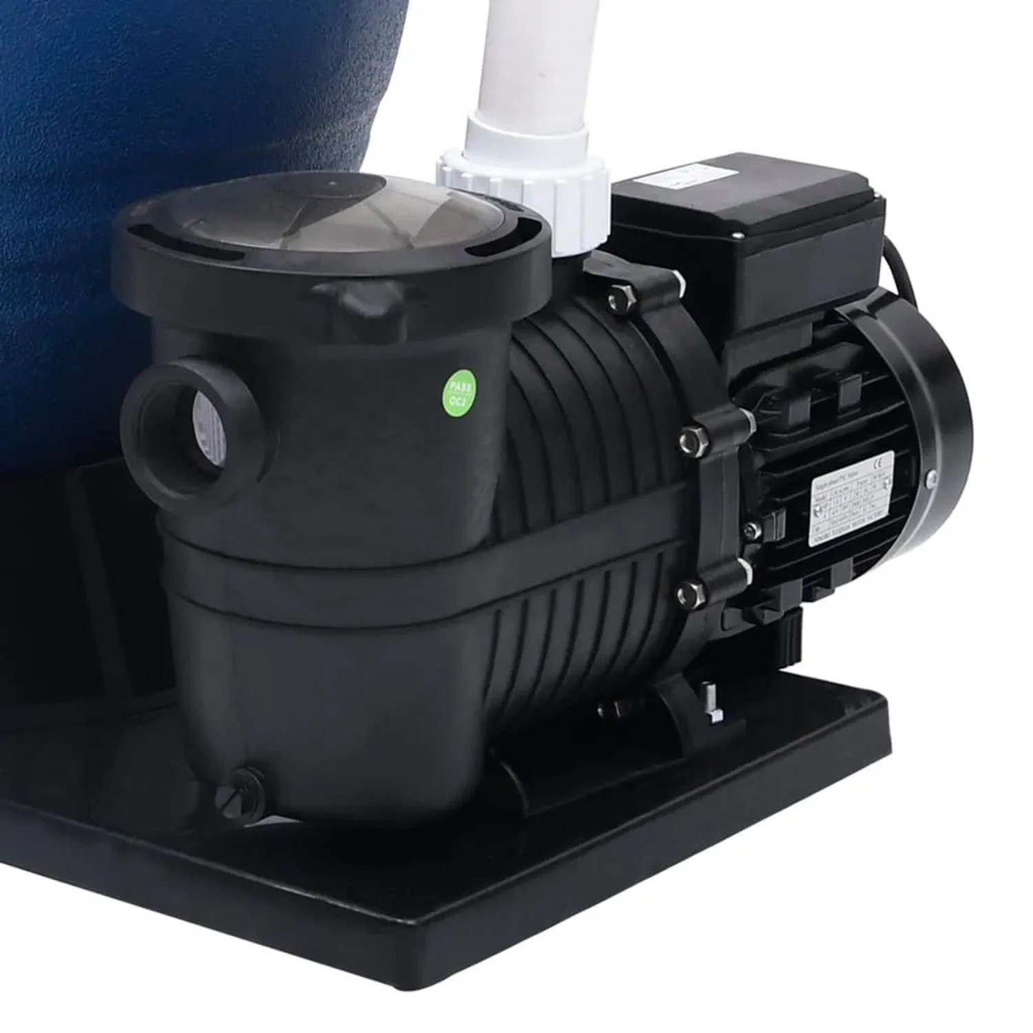 vidaXL Sandfilter mit 7-Wege-Ventil und 1000 W Pumpe Blau Schwarz 313991_9