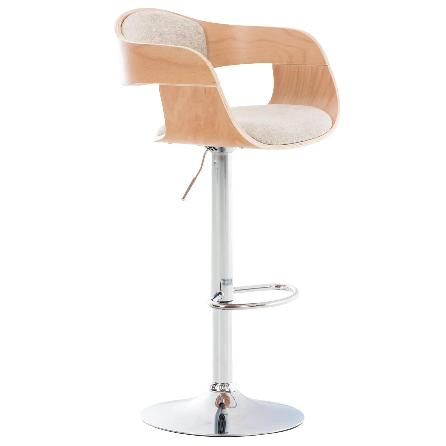 CLP Barhocker Kingston Stoff Natura/Creme