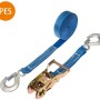 Blauer Conacord Spanngurt Pro, 5 m lang, mit Ratsche und Haken.