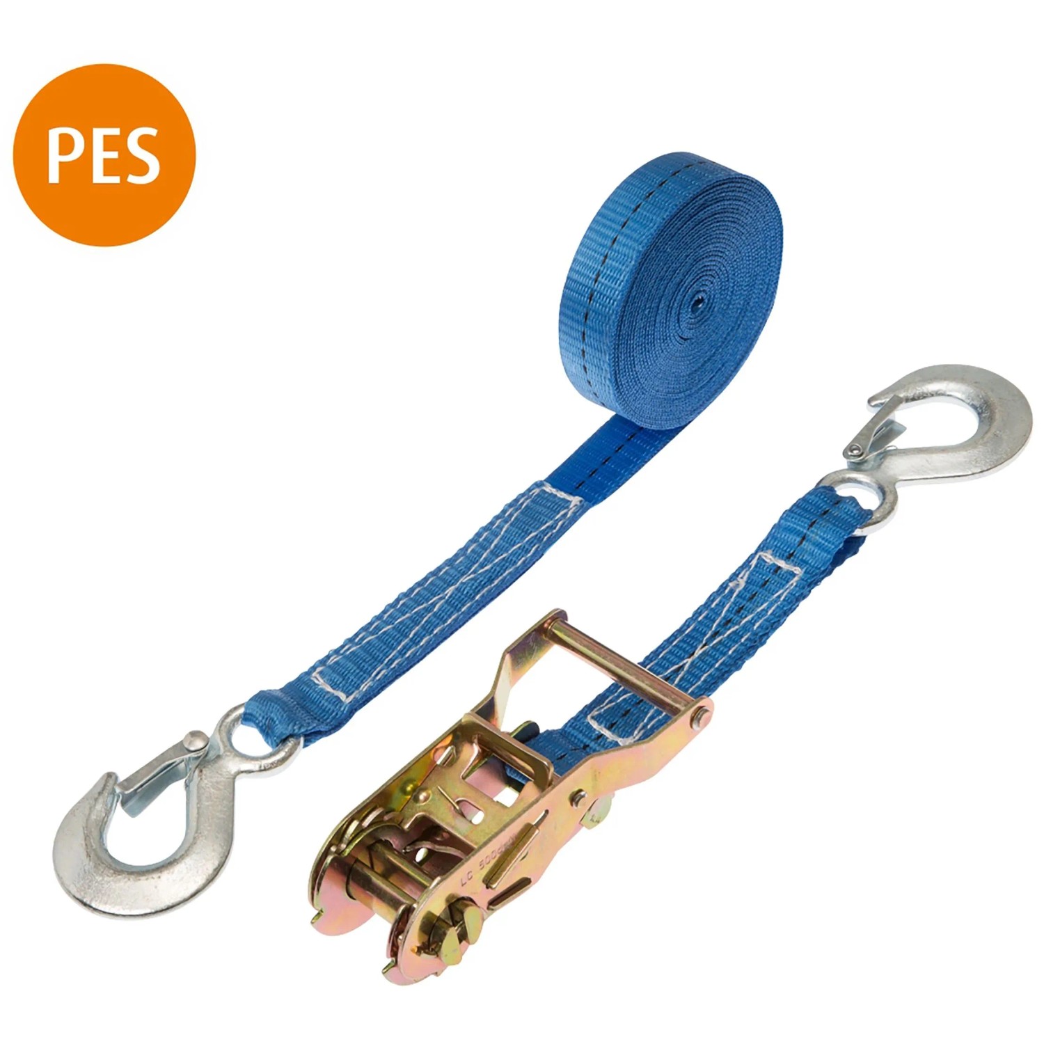 Conacord Spanngurt Pro PES Ratsche 2 Haken 25 mm Länge 5 m Blau 2-teilig