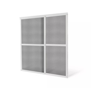 Weiße Avosdim Fliegengitter Schiebetür aus Aluminium, 160x240cm, für Insektenschutz.