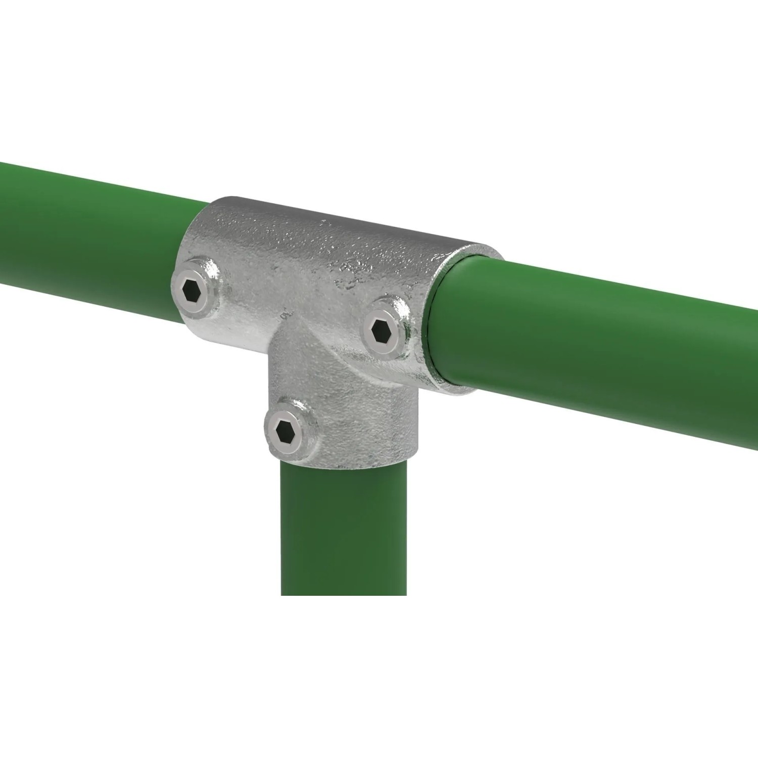 FeNau Rohrverbinder T-Stück Lang Ø 17,2 mm 3/8 Zoll Temperguss Verzinkt 104S17