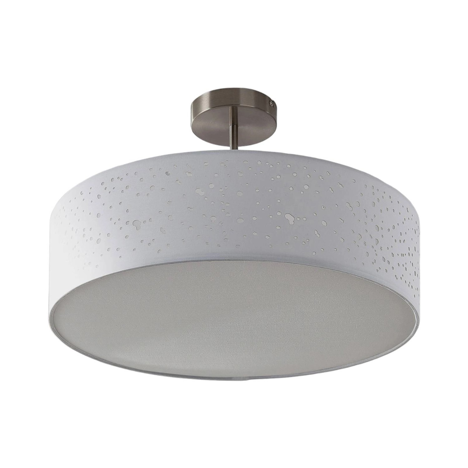 Lindby Deckenlampe Umma 9624199 Modern in Weiß aus Textil 3-flammig E27 Woh günstig online kaufen