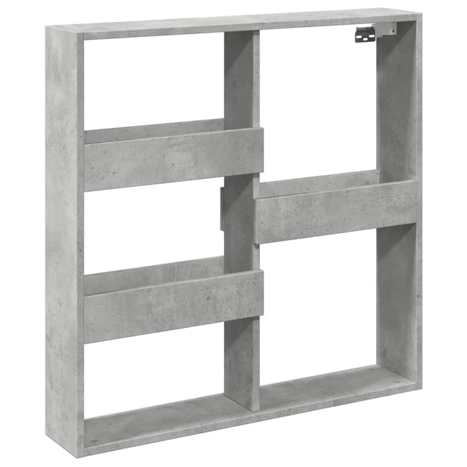 vidaXL Wandschrank Betongrau 80x15x80 cm Holzwerkstoff 854547