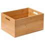 Große Kesper Aufbewahrungsbox aus Bambus mit Griffen, 38,5x28,5x20cm.