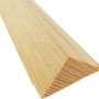 Dreikantleiste aus Kiefernholz, 14x14 mm, 2400 mm lang. Ideal für Heimwerkerprojekte.