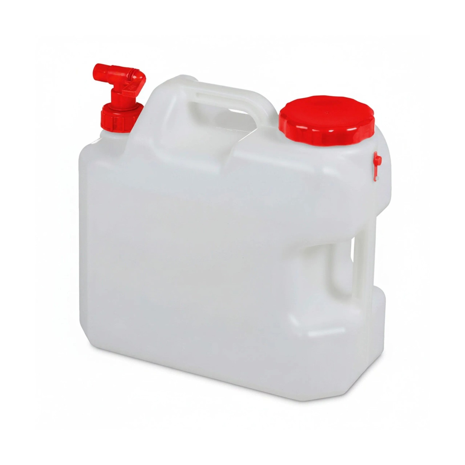 Relaxdays Wasserkanister HDPE Weiß mit Hahn 18, 37 cm x 20 cm x 37 cm 750 g