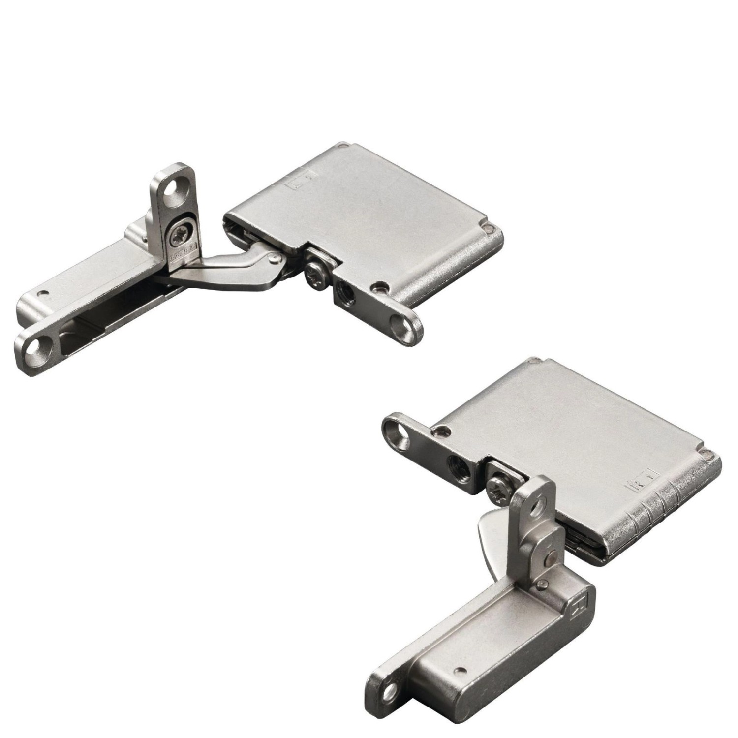 SALICE AIR Scharnier Nickel Matt 105 Grad Set mit Push Open für Schwere Holztüren Bis 25 Kg