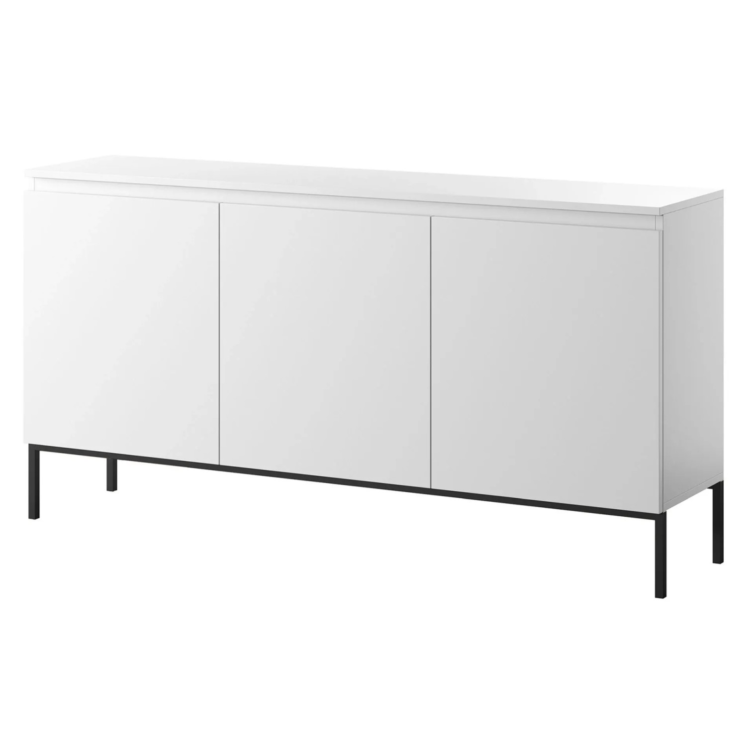 Selsey Sideboard Bemmi 150 cm Weiß mit schwarzen Beinen