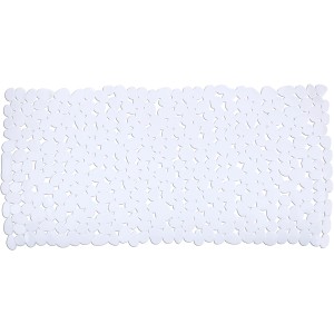 Weiße Wenko Wanneneinlage Paradise, 71x36 cm, mit Rutschstopp und Saugnäpfen für sicheren Halt in der Badewanne.