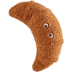 Braunes Hunter Hundespielzeug Belem Croissant aus Plüsch mit Augen, 20 cm.