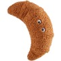 Braunes Hunter Hundespielzeug Belem Croissant aus Plüsch mit Augen, 20 cm.