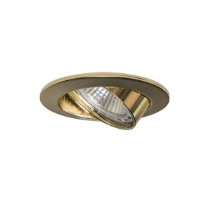 10er Set QAZQA Einbaustrahler Edu, kippbar, goldfarben. Ideal für Lampen & Leuchten.