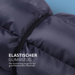 Zusammengelegte blaue Bestlivings Hundematte mit Gummiband, Outdoor geeignet.