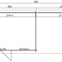 Grundriss Lasita Gartenhaus Reno 760x275 cm: Maße und Aufteilung des Holz-Gartenhauses.