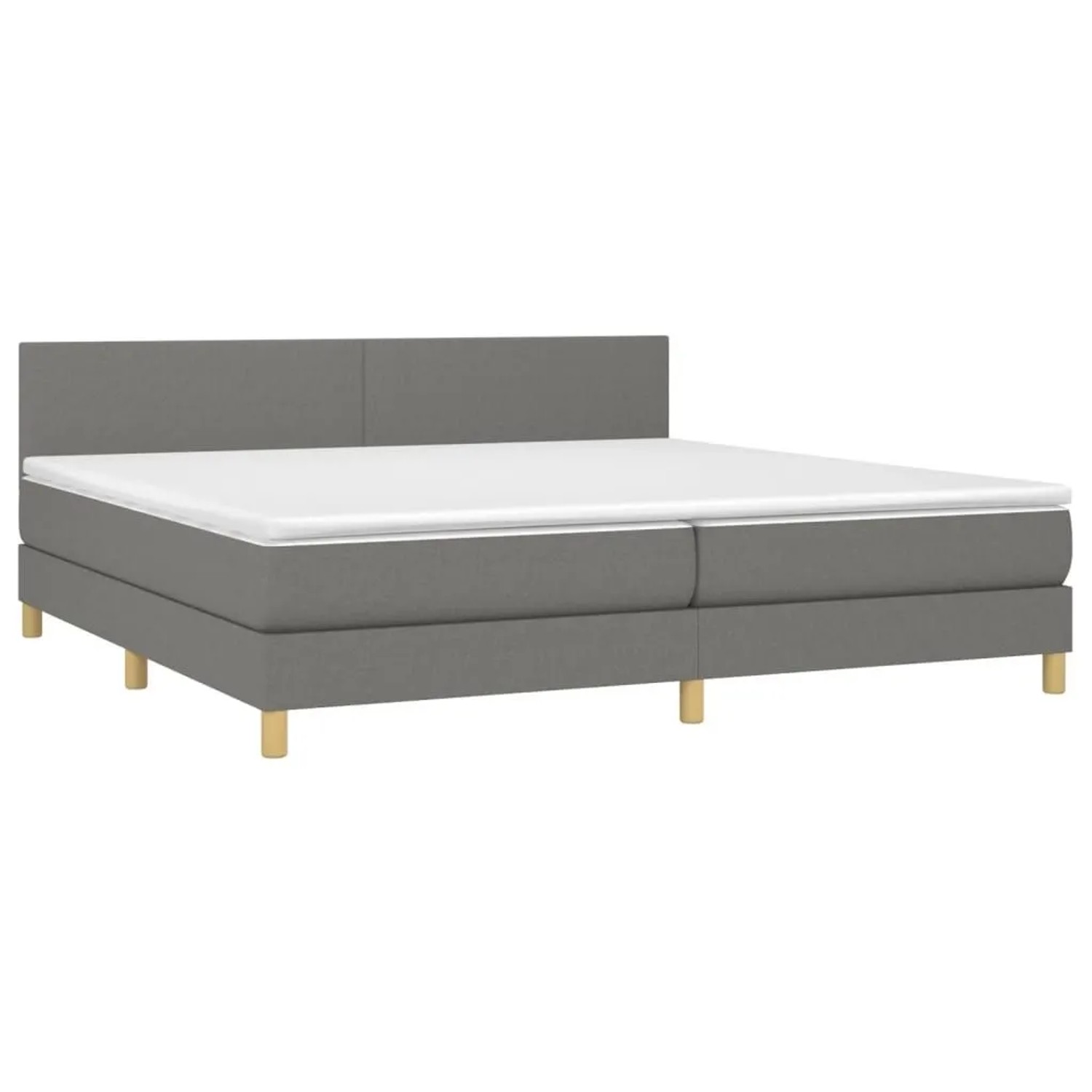vidaXL Boxspringbett mit Matratze & LED Dunkelgrau 200x200 cm Stoff 3133582 günstig online kaufen