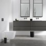 Relaxdays Badezimmer Set Kunststoff Bambus Schwarz 6-teilig_3