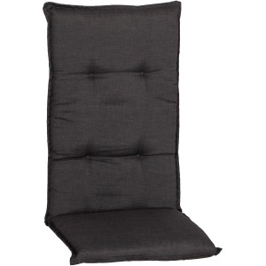 Anthrazitfarbenes Beo Hochlehner-Saumkissen Barcelona, 120x50x6 cm, für Gartenstühle.