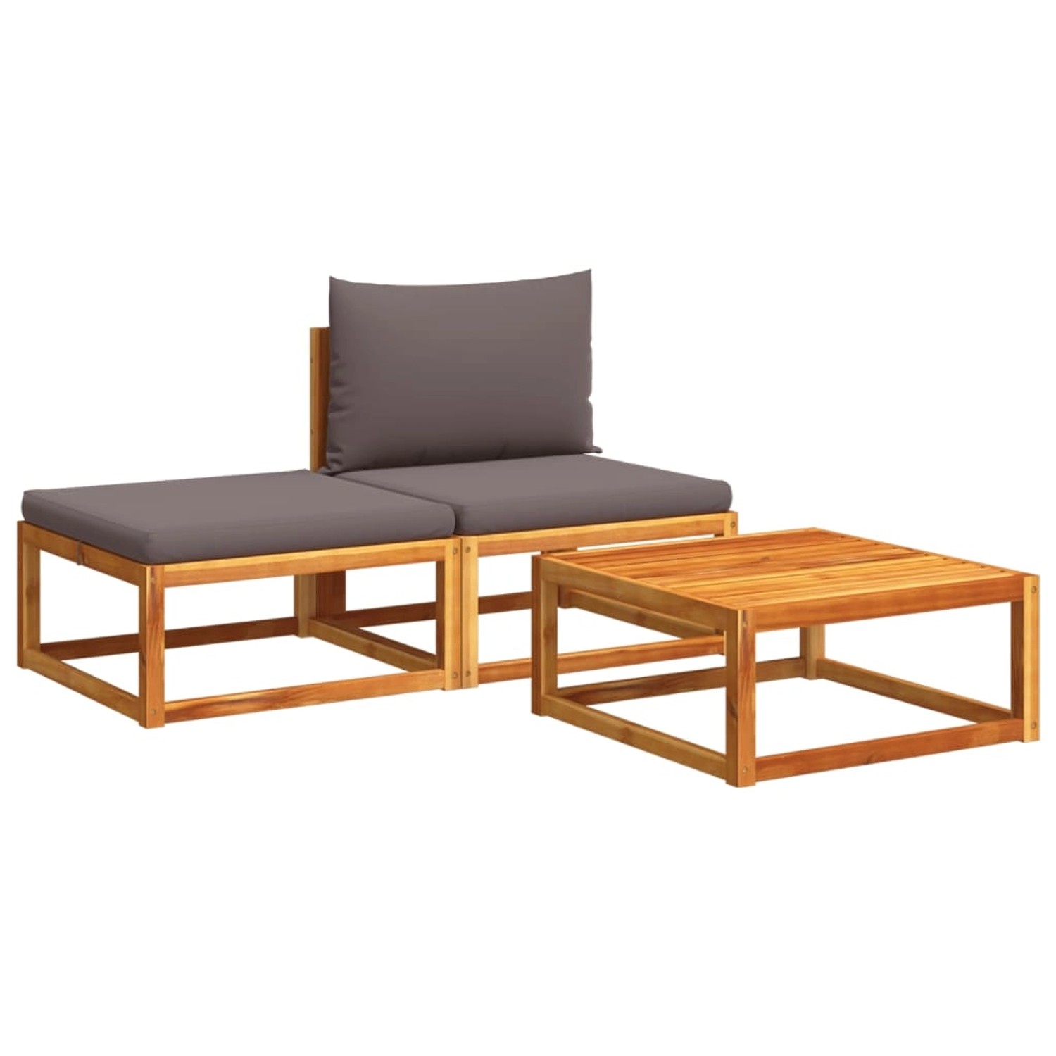vidaXL 3-tlg. Garten-Sofagarnitur mit Kissen Massivholz Akazie günstig online kaufen