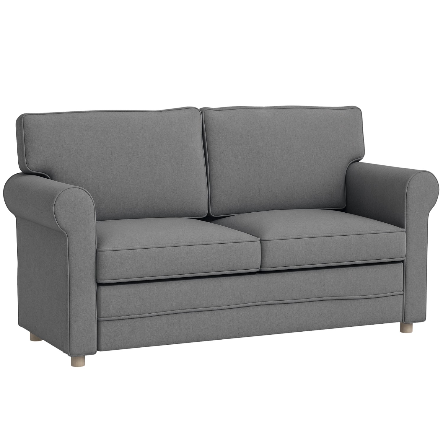 HOMCOM Sofa 2 Sitzer Couch für Wohnzimmer 150 x 74 x 86 cm Dunkelgrau günstig online kaufen
