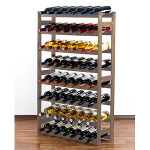 Weinregal Pinotwine aus Kiefernholz, braun geölt, für 56 Flaschen. Weinlagerung leicht gemacht.