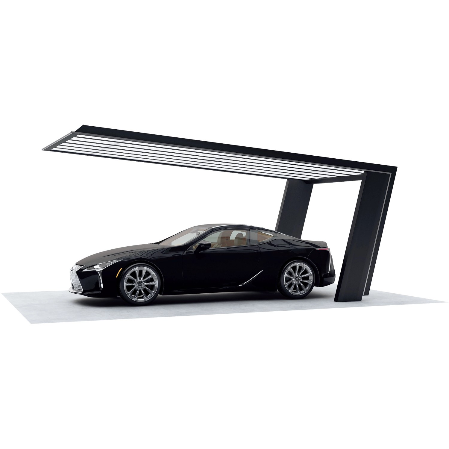 Ximax Einzelcarport My-Port 7 Aluminium Schwarz-Silber 289 cm x 587 cm günstig online kaufen