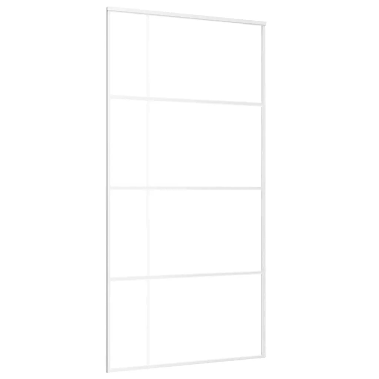 vidaXL Schiebetür ESG Glas und Aluminium 102,5x205 cm Weiß 151688