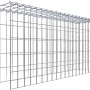 Gabiona Anbaukorb Typ 4, 50x100x20 cm, Maschenweite 5x10 cm, Drahtgitter verzinkt.