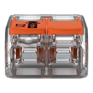 Wago Hebelklemme 221-612, 2-polig, für Leiter bis 6 mm², 5er-Pack.