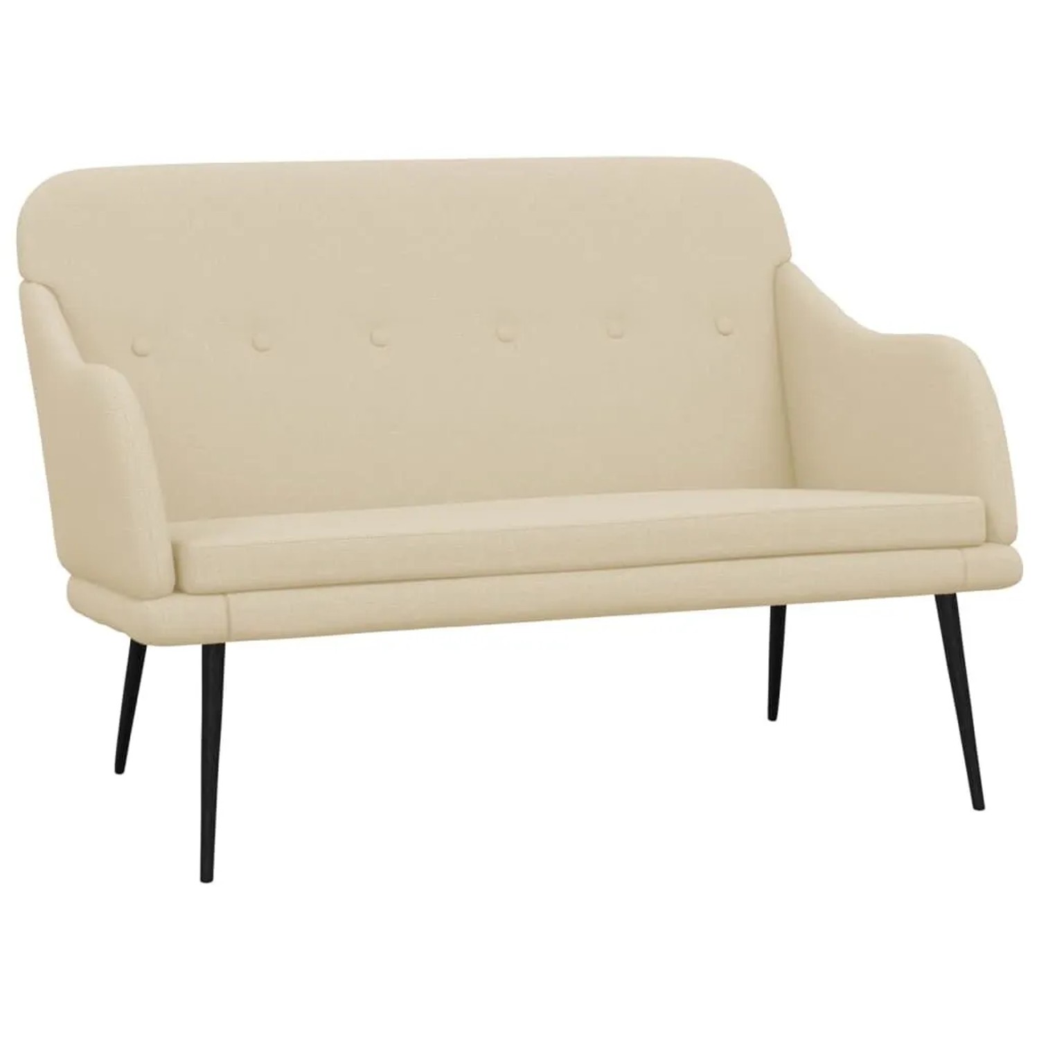 vidaXL Sitzbank Creme 110x76x80 cm Stoff 351489